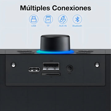 Bocina Multimedia Bluetooth 1hora Color Negro