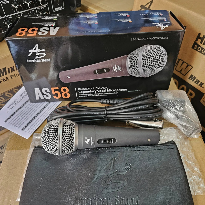 Microfono Vocal Profesional Metalico Alta Sensibilidad Color Negro