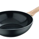 Set X 3 Piezas ,sarten 28cms,asador 36x23cms Y Wok De 26cms Color Negro