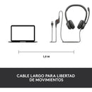 Logitech H390, Diadema Usb / Mic Sin Ruido Y Controles Cable Negro