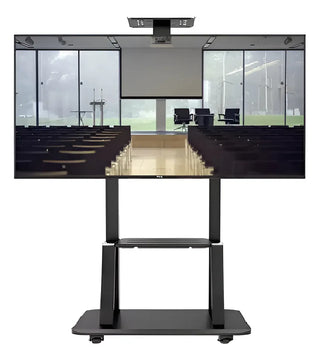 Soporte Pedestal Ruedas 32 A 70/max 50kg Tv Móvil Carrito Color Negro