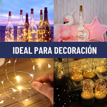 Luces Led Guirnalda Con Corcho Para Botella Hada Maxwell X10