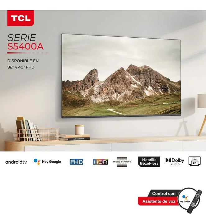 Televisor Tcl 32'' Led Smart Tv Android 32s5400af Fhd