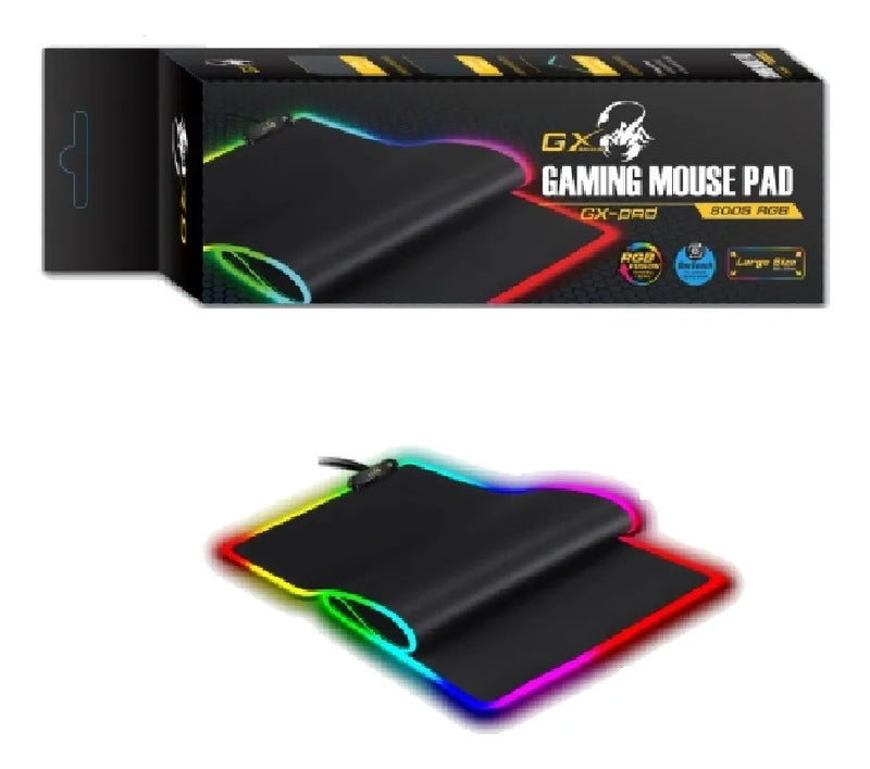 Pad Mouse Gamer Genius Gx 800s Rgb Iluminado Antideslizante Negro