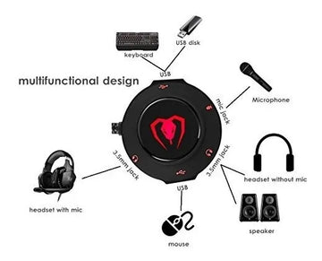 Tarjeta De Sonido Externa Micolindun Hubs Audio A Usb 3.5mm