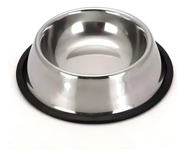 Plato Comedero Gato / Perro Acero Inox. 12.5 Cmts Diametro Color Plata