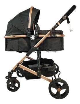 Coche Bebe Moisés Happy Baby Fj Color Negro