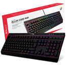 Teclado gamer HyperX Alloy QWERTY Membrana español latinoamérica color negro con luz RGB
