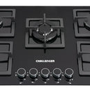 Estufa De Empotrar Vidrio Templado Negro Cinco Puestos 76 Cm