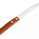 Cuchillo de mesa de acero inoxidable con mango de madera de 20 cm