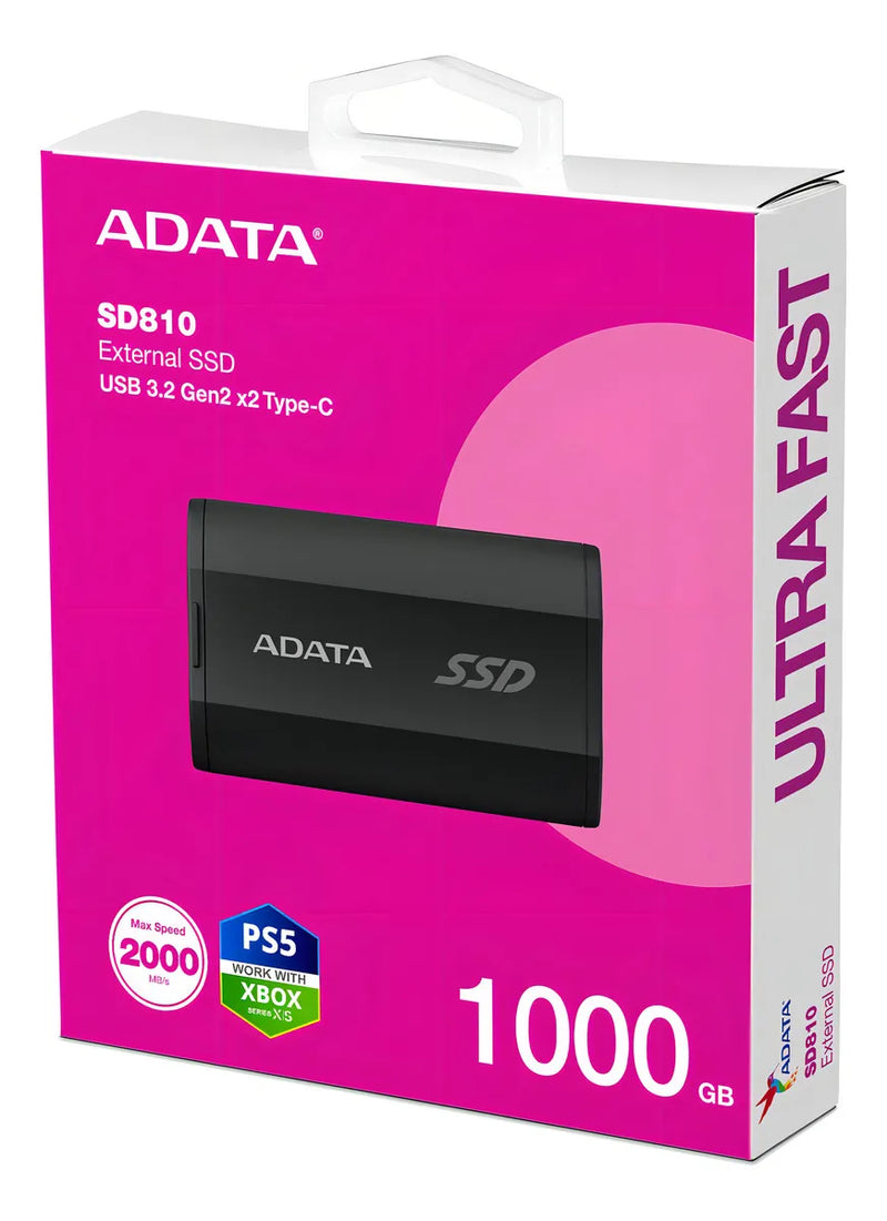 Unidad Ssd Usb-c|usb3.2 1tb Adata Sd810 Black Color Negro