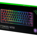 Teclado gamer Razer Huntsman Mini QWERTY Razer Purple inglés US color negro con luz RGB