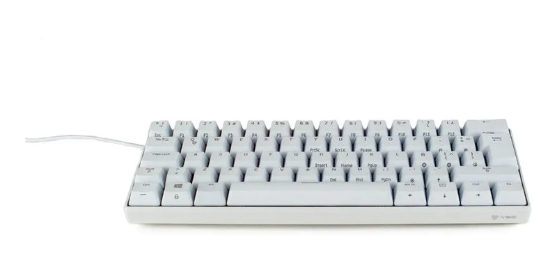 Teclado VSG QWERTY Kailh Brown español latinoamérica color blanco con luz RGB