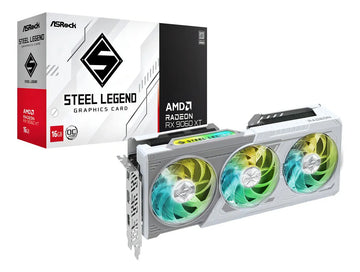 Tarjeta De Video Amd Asrock Steel Legend Oc Edition Radeon Rx 90 Series Rx 9060 Xt Rx9060xt-sl-16go Triple Fan Rgb 16 Gb Gddr6