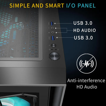 Funda De Pc Con Ventiladores Argb Preinstalados