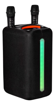 Amplificador Duett 80w Vta Con 2 Micrófonos Inalámbricos Y L Color Negro