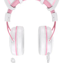 Audifonos Gamer Onikuma X10 Orejas Blancos Con Rosado Rgb Color Blanco