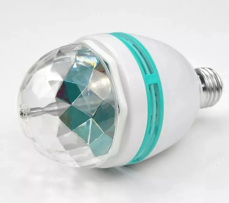 Bombillo Rotativo De Colores Bola Navideña Giratoria Luces