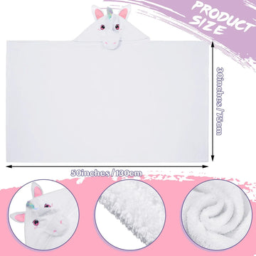 Moukeren Toalla De Bao Con Capucha Con Temtica De Unicornio