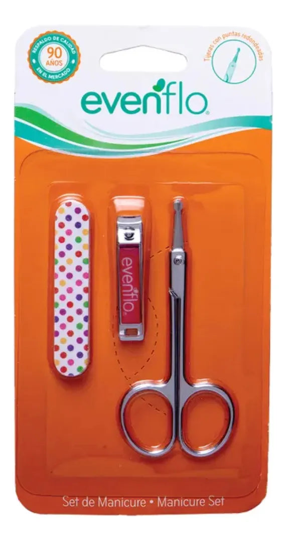 Set Manicure Para Bebe Evenflo 5266 Tijeras Cortauñas Lima