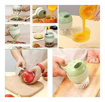 Cortador De Verduras Picatodo Multifuncional 4en1 Recargable