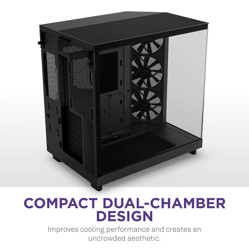 Nzxt H6 Flow | Cc-h61fb-01 | Caja Compacta De Flujo De Aire Black
