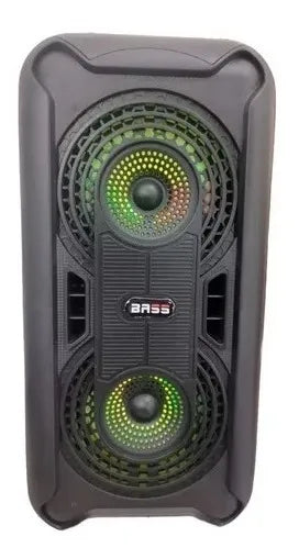 Parlante Bluetooth Portátil Cabina Sonido Fm Usb Micrófono Negro