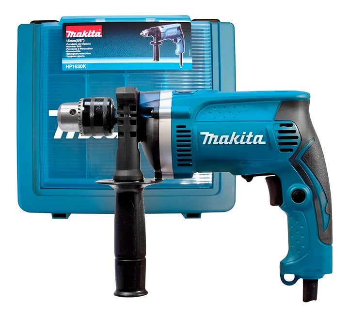 Taladro Percutor 1/2 PuLG 860w Estuche Makita Hp1630k Color Turquesa