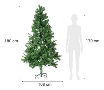 Arbolito De Navideño 712 Ramas 180cm Pvc Decoración Navidad Verde