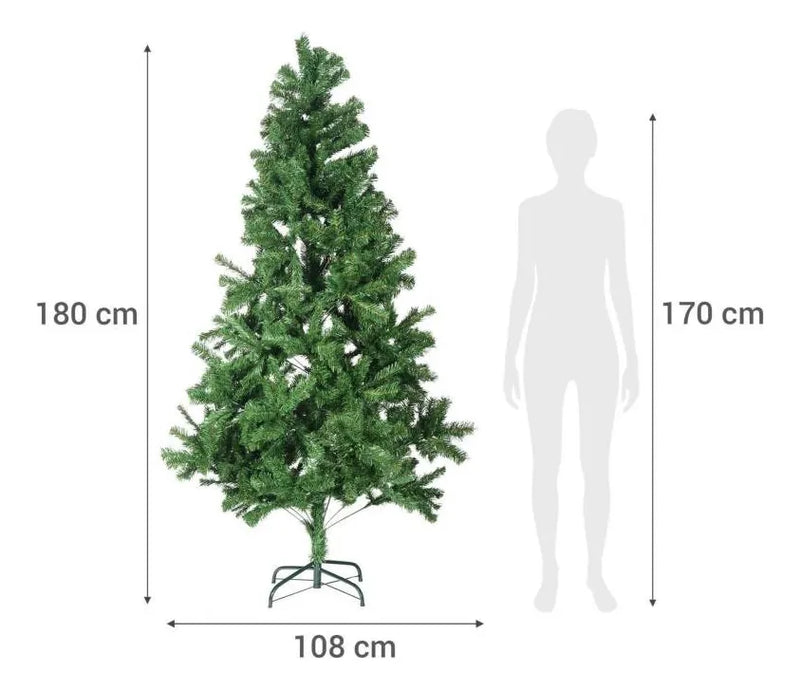 Arbolito De Navideño 712 Ramas 180cm Pvc Decoración Navidad Verde
