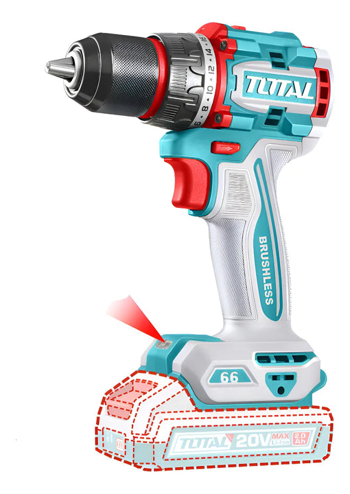 Taladro Atornillador 1/2 66nm 20v Sin Bat Ni Carg Total - Turquesa - 50 Hz/60 Hz