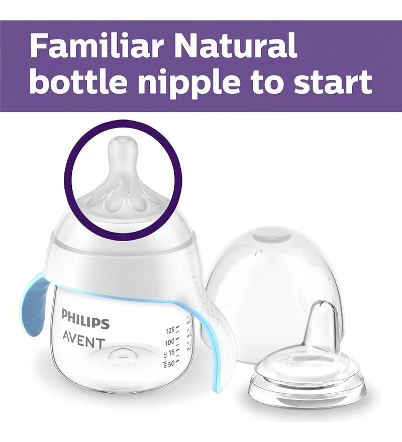 Vaso Entrenador Avent Tetero De Transición Bebe Color Transparente