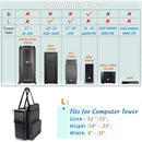 Trunab Pc Tower Correa De Transporte Con Asa, Estuche De Tra Black-2