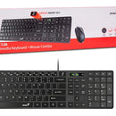 Combo Mouse y teclado Ultradelgado Genius Slimstar C126 Conexion Usb Negro, en español