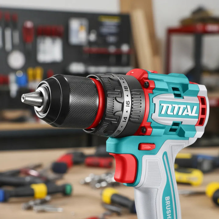 Taladro Percutor Atornillador 66nm Total 20v S/carbones Turquesa 50 Hz/ 60 Hz