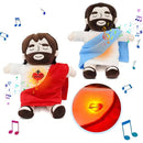 2025 Nuevo Peluche De Jesus Que Respira, Jesús Peluche Para La Ansiedad, Jesús De Peluch Que Respira Con Música Y Luces, Suave Dios D Muñeco Para Dormir, Niños Y Niñas (rojo)