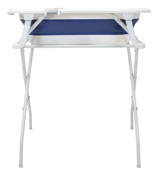 Bañera Plegable Con Soporte Y Cojín Stand Happy Baby Color Azul