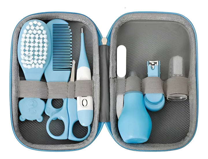 Kit De Manicura Para Bebés, Práctico Cortaúñas Diario, 9 Uni Azul