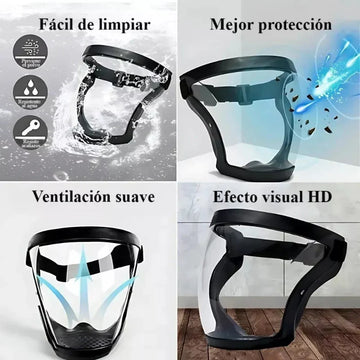 Máscara Protectora de Cara Completa Anti-Empañante + 5 Filtros