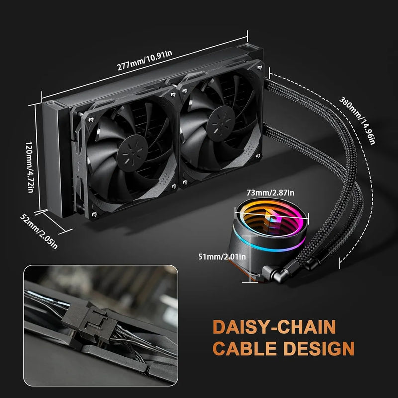 Refrigeración Líquida Aio 240 Mm Uphere Negro