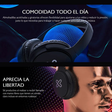 Manos Libres Bt Audífonos Anc, Klip Xtreme Oasis Knh-050wh Blanco