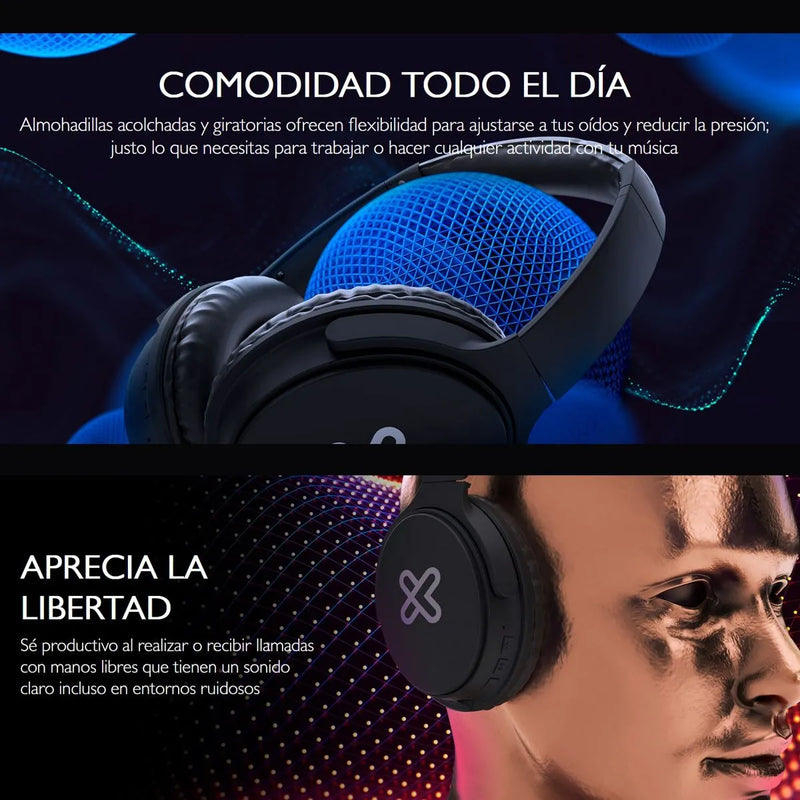 Manos Libres Bt Audífonos Anc, Klip Xtreme Oasis Knh-050wh Blanco