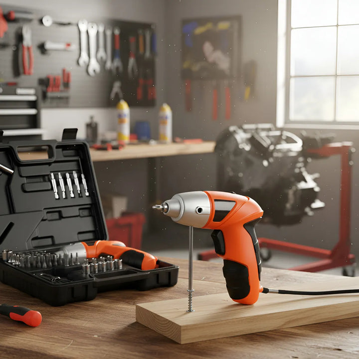 Destornillador Inalámbrico Recargable Eléctrico Atornillador - Naranja