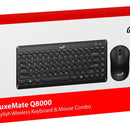 Combo Mini Teclado Y Mouse Portatil Inalambrico Q8000 Genius Color del teclado Negro