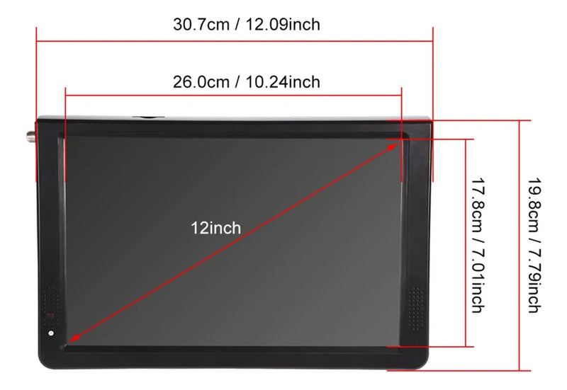 TV de 12" Leadstar D12 con pantalla HD