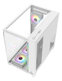 Gabinete Gamer Iceberg Atx Crystal Cube Xl Blanca 7 Fans Rgb Blanco