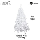 Árbol De Navidad Artificial Blanco 1.70 M Alta Calidad