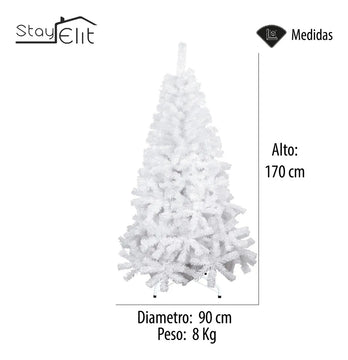 Árbol De Navidad Artificial Blanco 1.70 M Alta Calidad