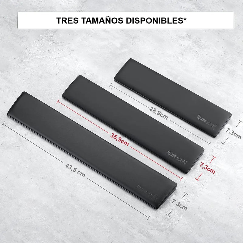 Reposamuñecas Meteor S, Redragon P035 / 60% 28.9x7.3x2cm Negro