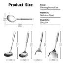 Juego De Utensilios De Cocina De Acero Inoxidable, 5 Piezas Plateado